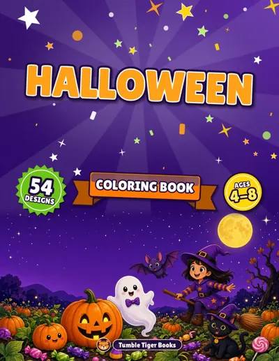 Halloween Coloring Book paperback cover