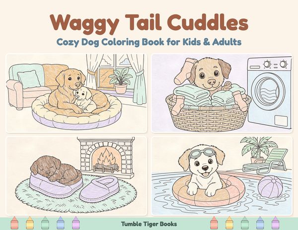 Waggy Tail Cuddles coloring book cover