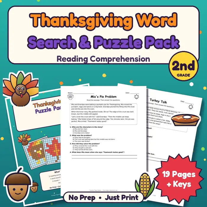 Thanksgiving Word Search & Puzzle Pack, 2nd preview
