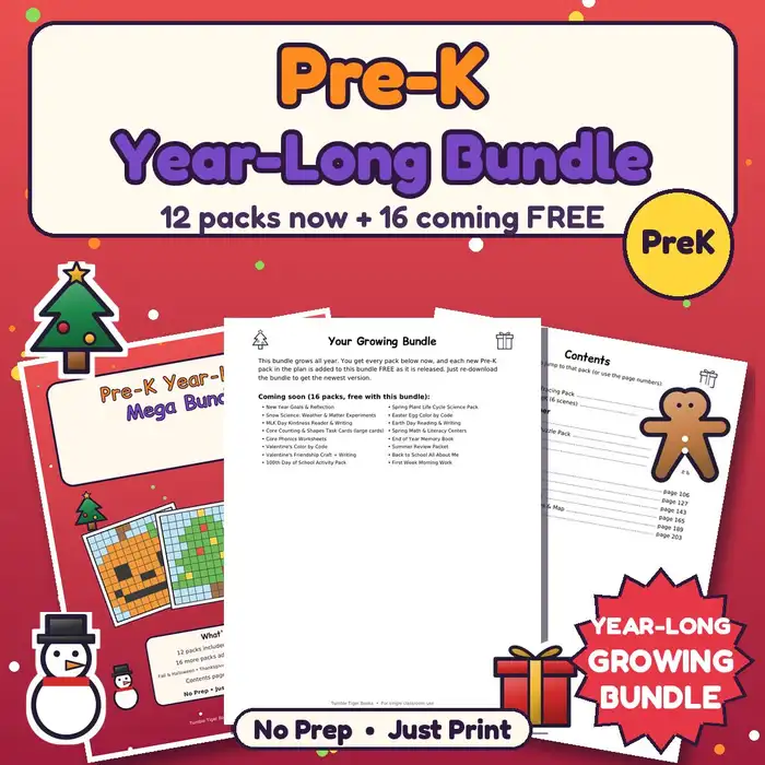 Pre-K Year-Long Mega Bundle (Growing) preview